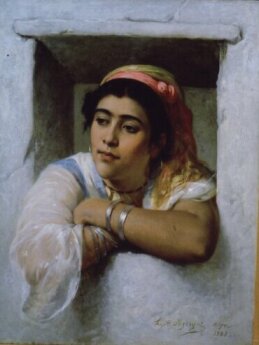 A la fentre : Hippolyte LAZERGES